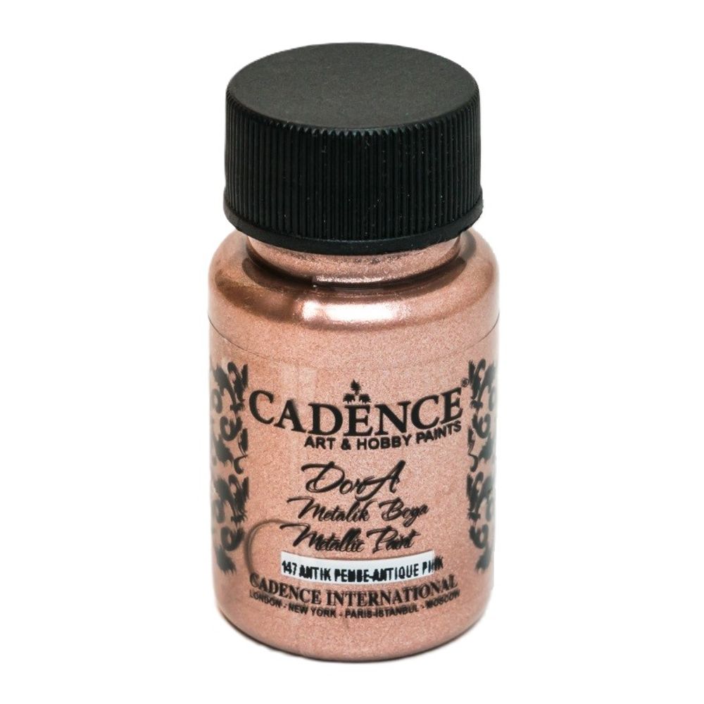 Levně Cadence Metalická akrylová barva Cadence Dora Metallic, 50 ml - VYBERTE ODSTÍN - Metalická akrylová barva Cadence Dora Metallic, 50 ml - antique pink, sv. starorůžová