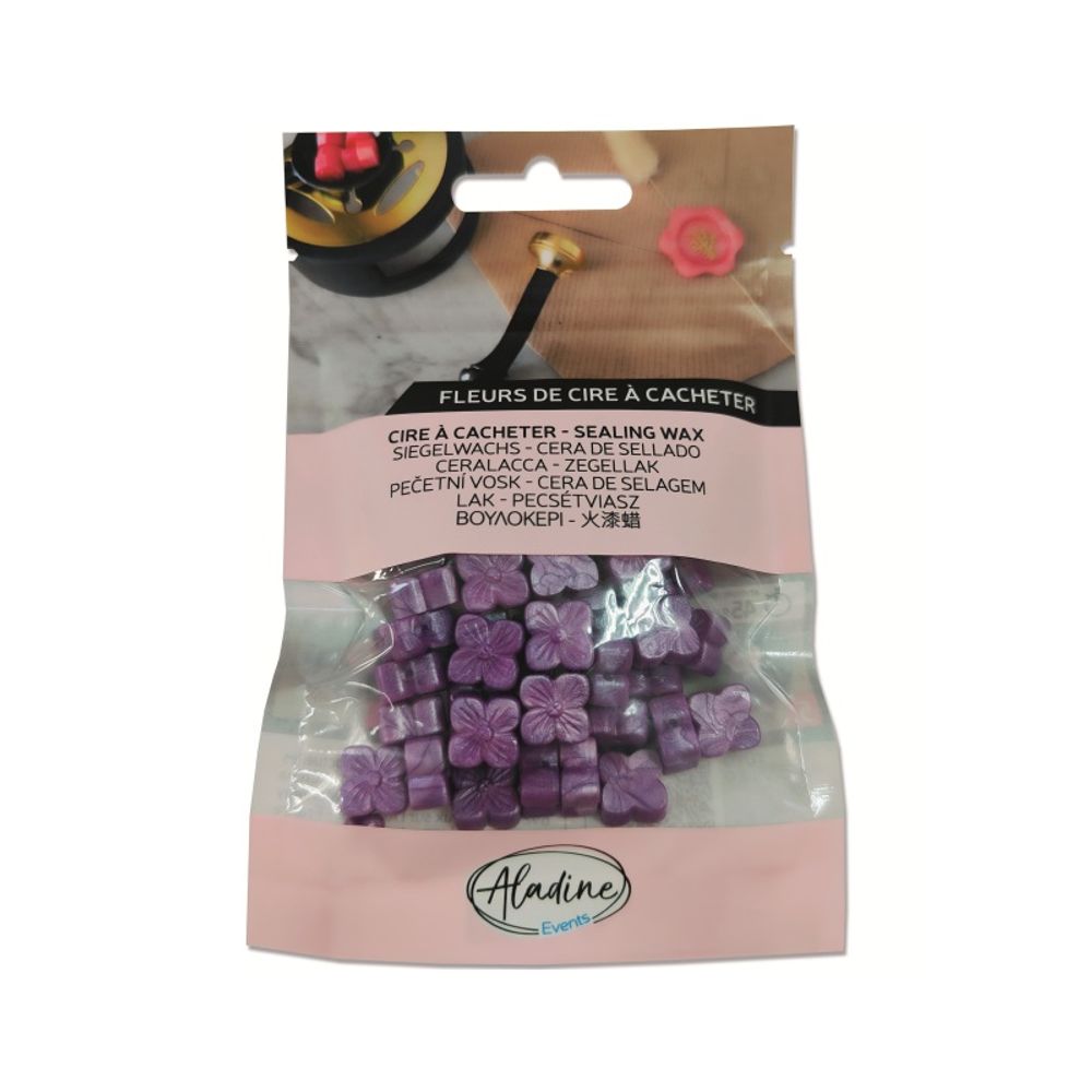 Aladine Pečetní vosk granulovaný Aladine - perleťový - VYBERTE ODSTÍN - Pečetní vosk granulovaný Aladine - violet prune nacré, perleťový švestkový
