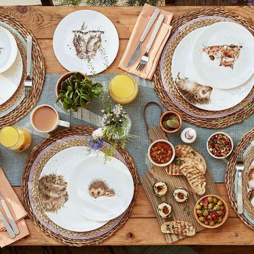 Porcelánový talíř Wrendale Designs - Ježci