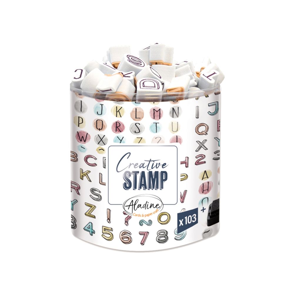 Levně Aladine Razítka Aladine Creative Stamp, 103 ks - Tři abecedy