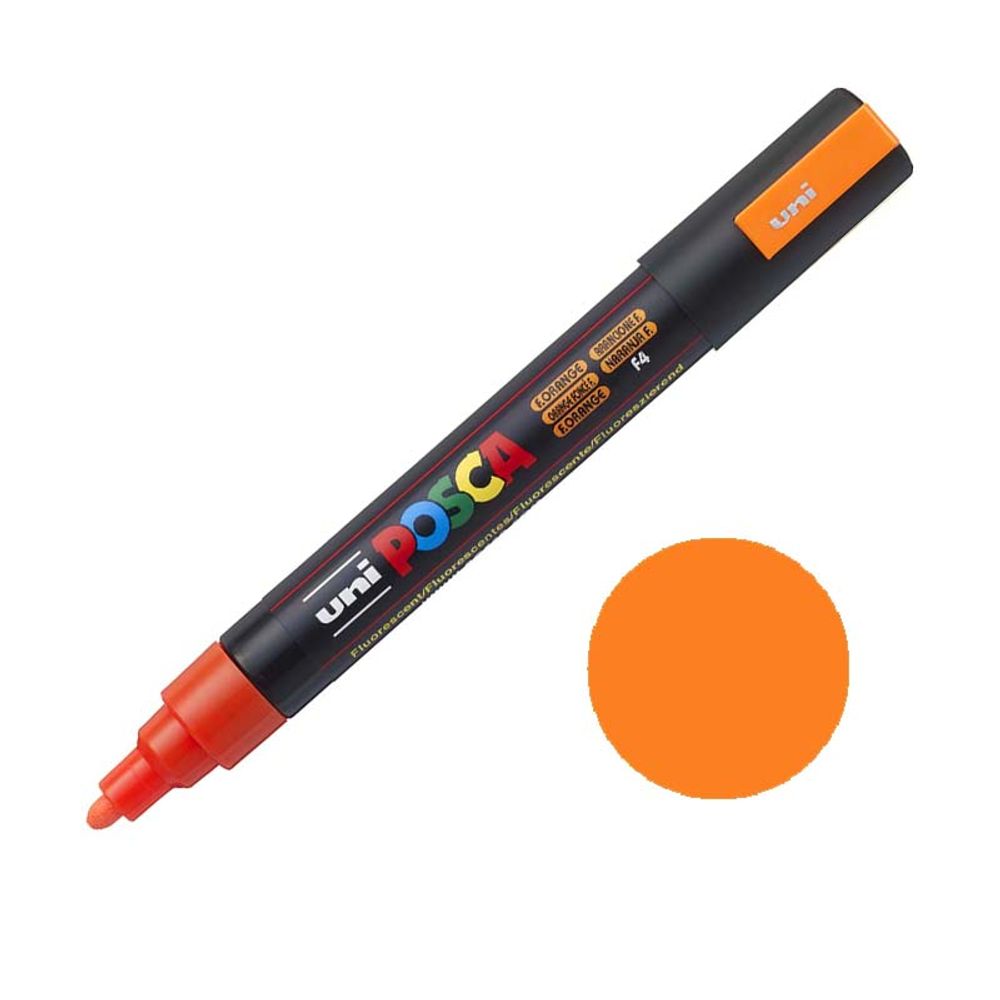 Levně Posca Akrylový fix Posca PC-5M - VYBERTE ODSTÍN - Akrylový fix Posca PC-5M - fluorescenční oranžový