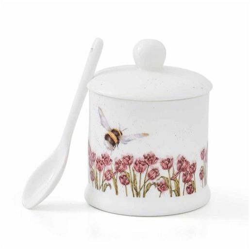 Porcelánová dóza na med nebo marmeládu Wrendala Designs, 0,11 l - Čmelák