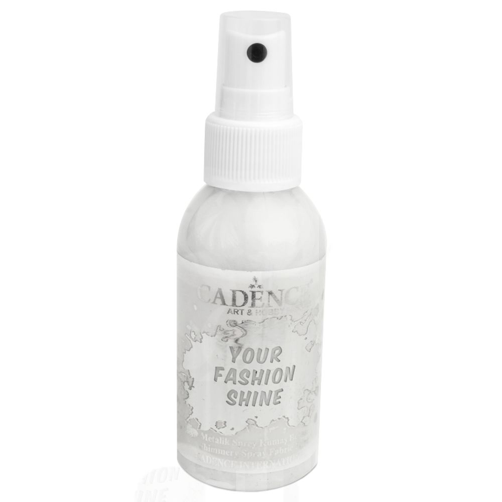 Levně Cadence Perleťová barva na textil Cadence Your Fashion Shine, 100 ml - VYBERTE ODSTÍN - Perleťová barva na textil ve spreji Cadence Your Fashion Shine, 100 ml - bílá