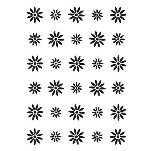Šablona TCW 5,25"x7,25" (13,3x18,4 cm) - Posies in a Row