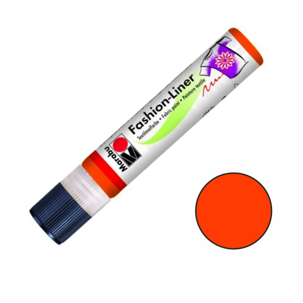 Textilní liner 25 ml - oranžová Aladine