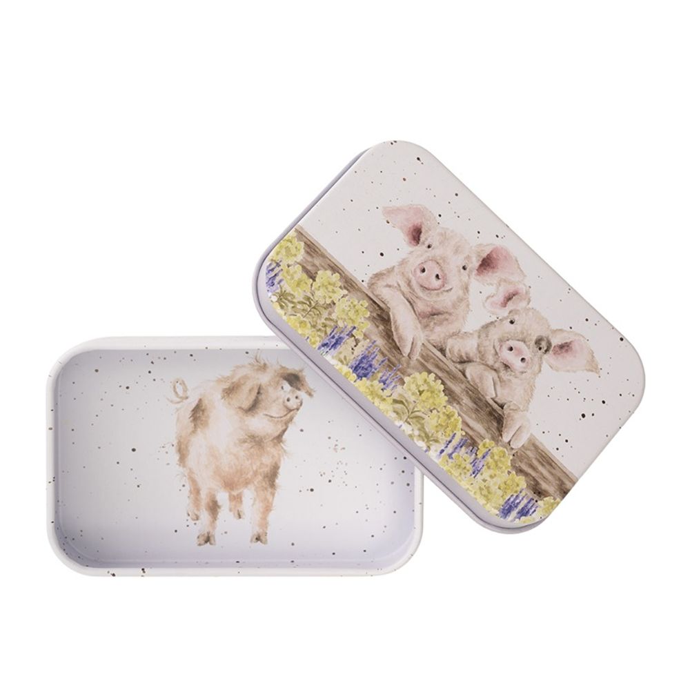 Levně Wrendale Designs Plechová krabička na drobnosti Wrendale Designs "Nosy Neigh-boars" - Prasátka