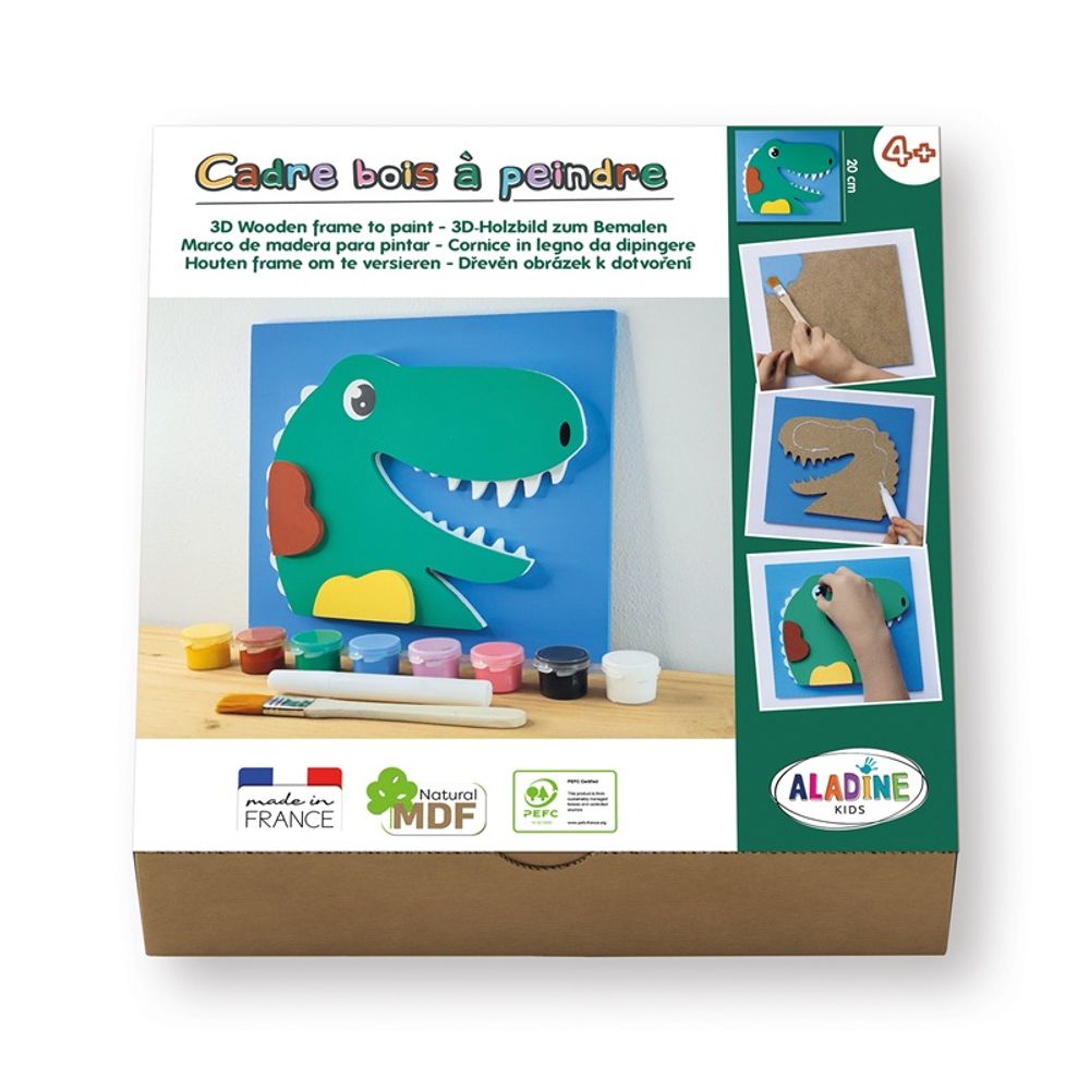 Aladine Dřevěný obrázek k dotvoření Aladine - Dinosaurus
