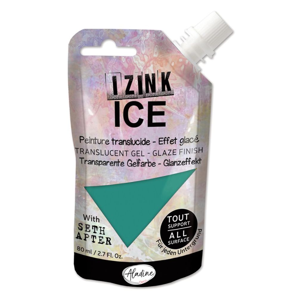 Levně Aladine Efektová barva Aladine Izink Ice, 80 ml - VYBERTE ODSTÍN - Efektová barva Aladine Izink Ice, 80 ml - bleu océan, modrozelená