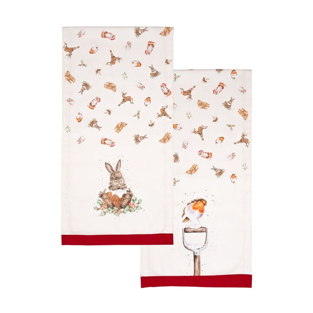 Levně Wrendale Designs Běhoun na stůl Wrendale Designs "Winter Woodland" - Vánoční zvířátka