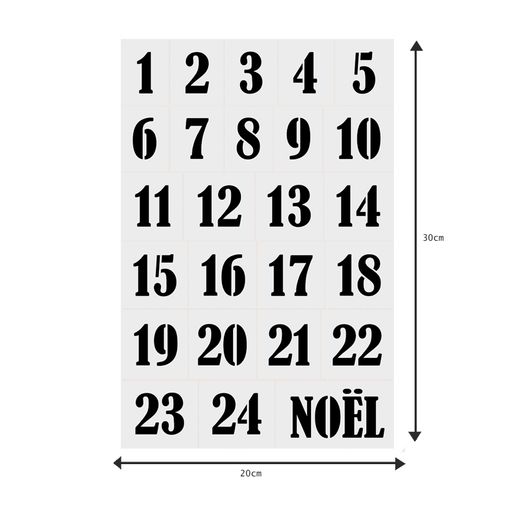 Šablona Aladine, 20x30 cm - adventní kalendář