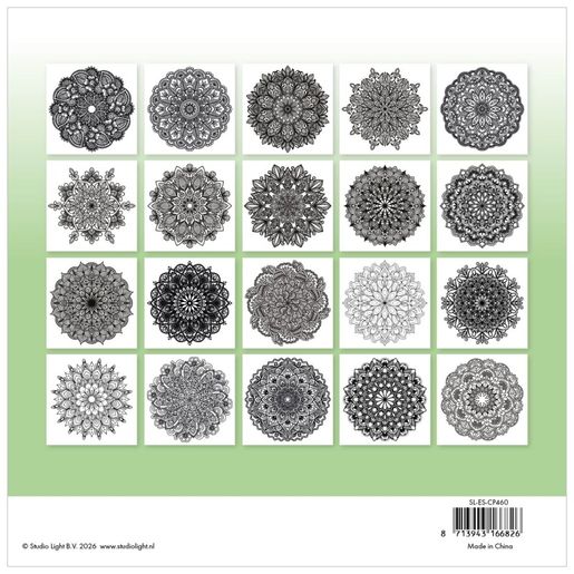 Omalovánky Studio Light, 20,3x20,3 cm, 20 l. - Mandaly 2