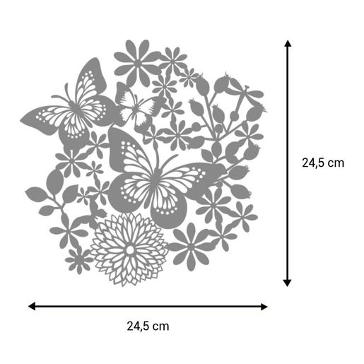 Šablona Cadence, stínová - Motýlci v květinách