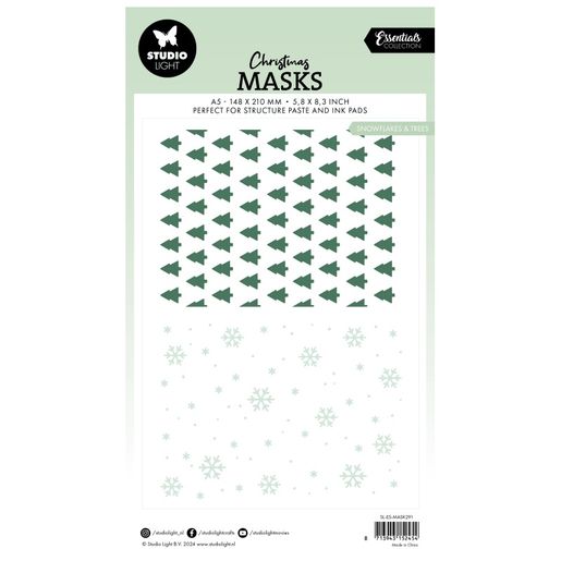 Šablona Studio Light, A5 - Vločky a stromečky