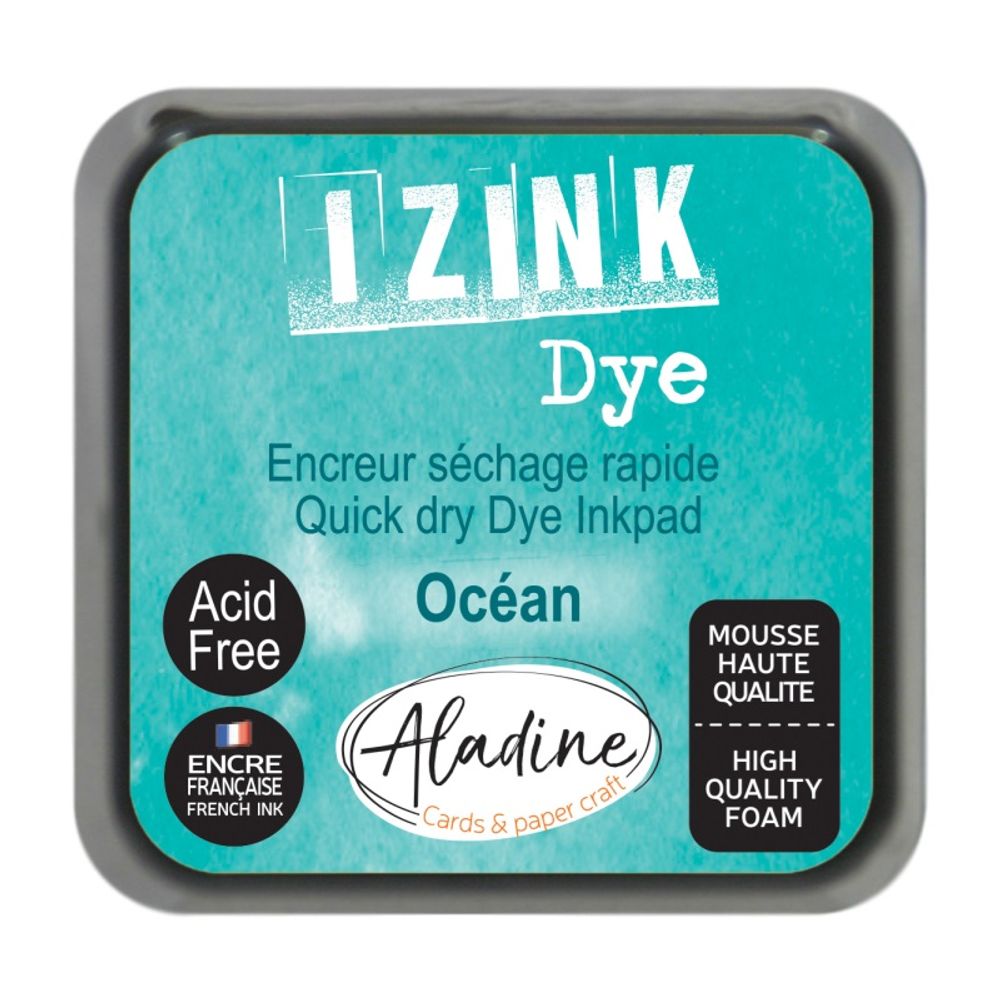 Levně Aladine Razítkovací polštářek Aladine Izink Dye - VYBERTE ODSTÍN - Razítkovací polštářek Aladine Izink Dye - océan, tyrkysový