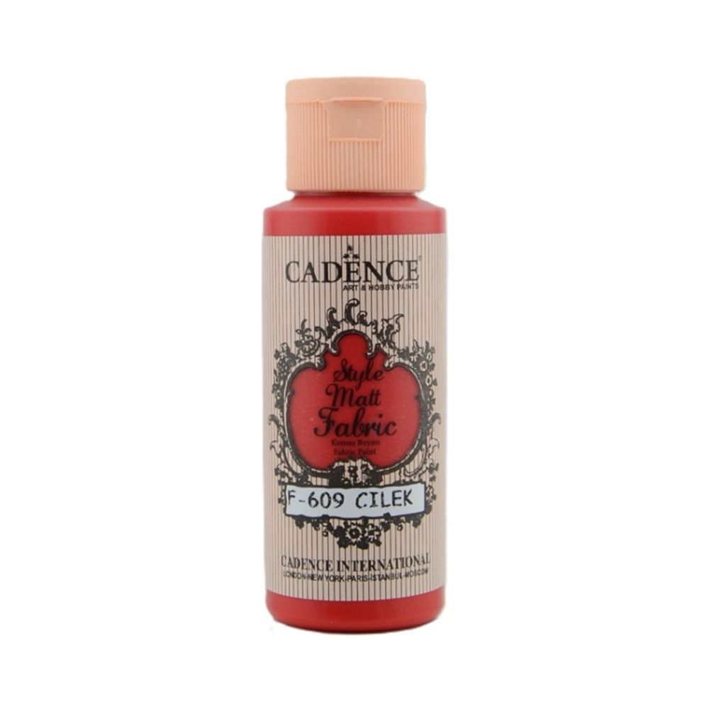 Levně Cadence Barva na textil Cadence Style Matt Fabric, 59 ml - VYBERTE ODSTÍN - Barva na textil Cadence Style Matt Fabric, 59 ml - strawberry, červená