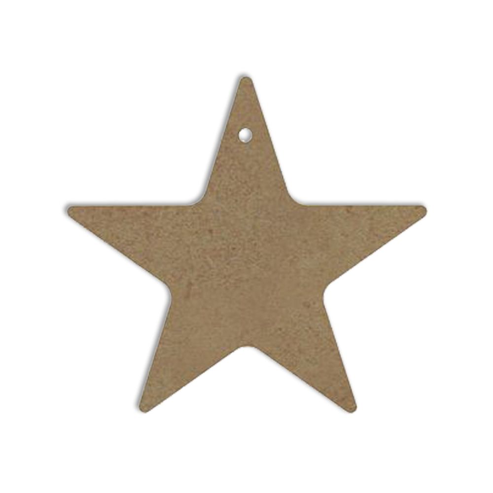 Dřevěný výřez k dekoraci Gomille závěsný, 11 x 11 cm – hvězda pěticípá Aladine