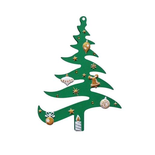 Dřevěný výřez k dekoraci Gomille, závěsný, 15 cm - Stromeček, velký
