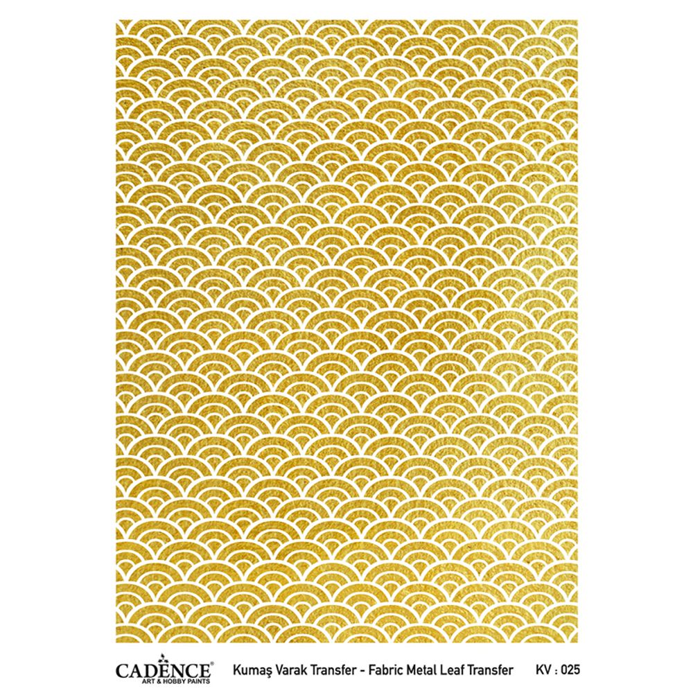 Cadence Transferový obrázek na textil Cadence, A3 - Zlaté vlnky