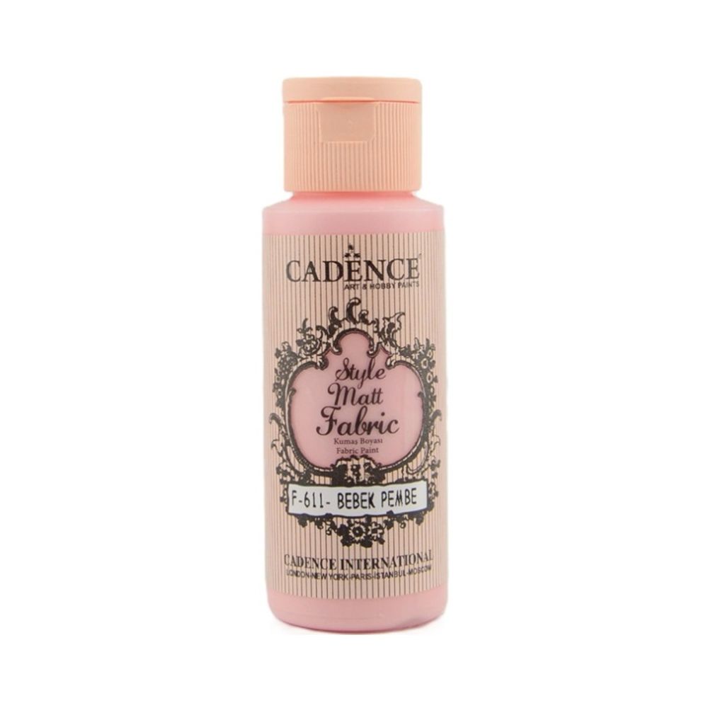 Levně Cadence Barva na textil Cadence Style Matt Fabric, 59 ml - VYBERTE ODSTÍN - Barva na textil Cadence Style Matt Fabric, 59 ml - baby pink, sv. růžová