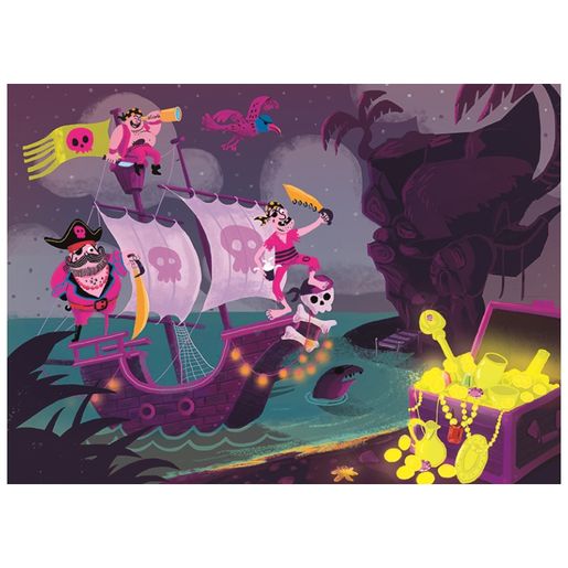 Vertikální okenní puzzle Aladine, 48 dílků - Piráti