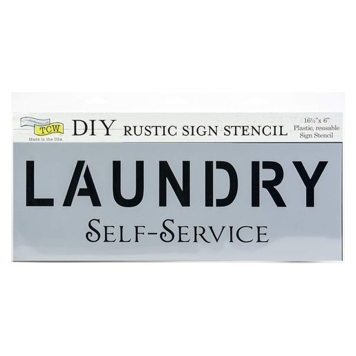 Šablona TCW 16,5"x6" (42x15 cm) - Text Laundry