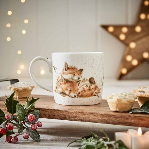 Vánoční porcelánový hrnek Wrendale Designs "The Night Before Christmas", 0,31 l - Lišky