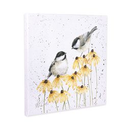 Obraz Wrendale Designs "My Sweet Chickadee", 20x20 cm - Sýkorky