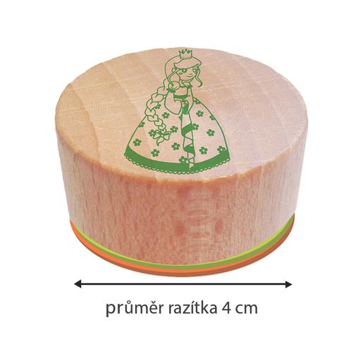 Dřevěná dětská razítka Aladine Stampo BAMBINO, 8 ks - Princezny