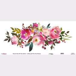 Rýžový papír Cadence v roli, 30x68 cm - Růžová kytice