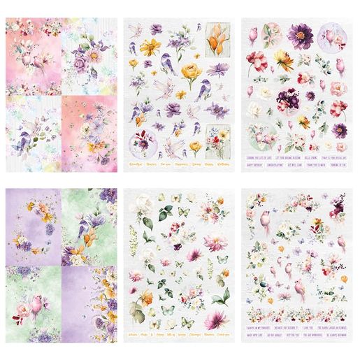 Kreativní blok s výseky Studio Light "Blooming Flowers", A4, 28 l. - Jarní květy