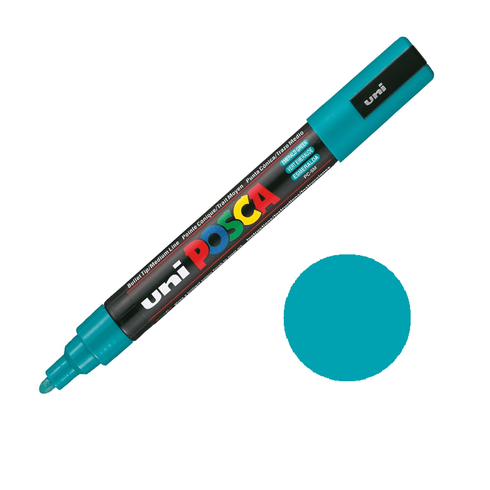 Levně Posca Akrylový fix Posca PC-5M - VYBERTE ODSTÍN - Akrylový fix Posca PC-5M - smaragdově zelený