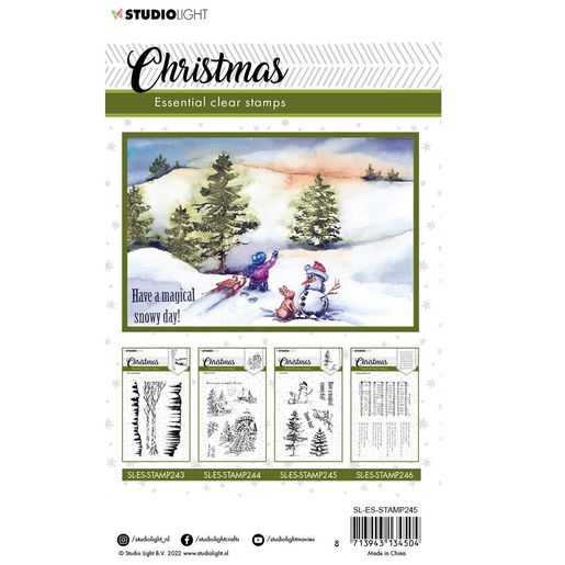 Gelová razítka Studio Light "Christmas Snow Fun", 7 ks - Sněhulák