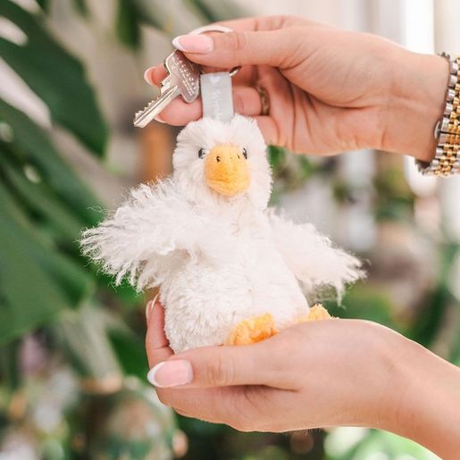 Plyšový přívěsek Wrendale Designs "Goose Pearl" - Husa