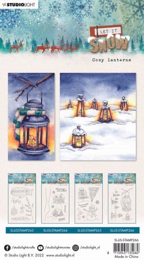 Gelová razítka Studio Light "Let it Snow", A6, 3 ks - Lucerny