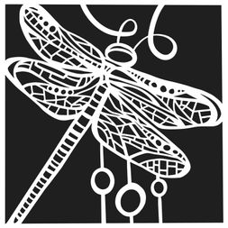 Šablona TCW 6"x6" (15,2x15,2 cm) - Dragonfly Dance