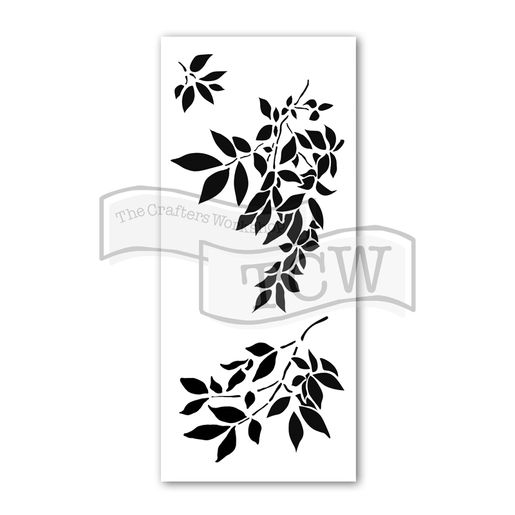 Šablona TCW 4"x9" (10x23 cm) - Gentle Leaves