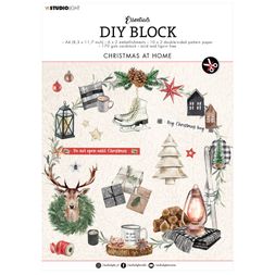 DIY Blok s výseky Studio Light "Christmas at Home", A4, 32 l. - Vánoce doma