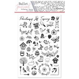Diářová razítka Aladine Stampo Bullet Journal, 53 ks - Jaro