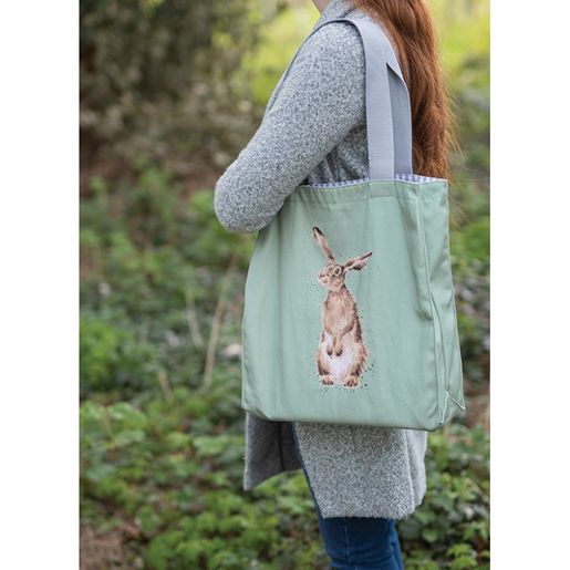 Pevná plátěná taška Wrendale Designs "Hare and the Bee" - Zajíc