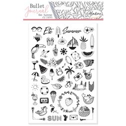 Diářová razítka Aladine Stampo Bullet Journal, 52 ks - Léto
