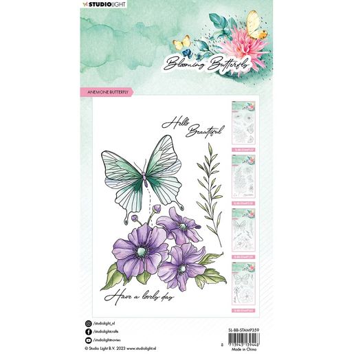 Gelová razítka Studio Light "Blooming Butterfly 6 ks - Sasanka