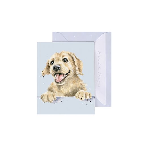 Dárková kartička Wrendale Designs "Golden Boy" - Pes, zlatý retrívr