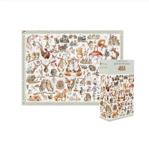 Puzzle  Wrendale Designs "Country Set", 1000 dílků - Lesní zvířátka