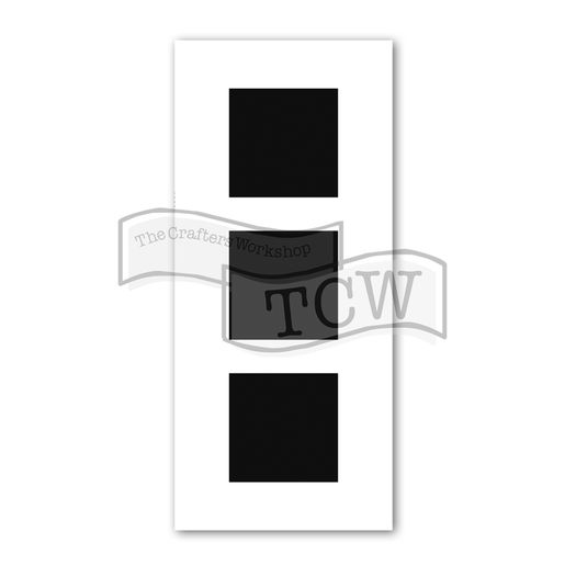 Šablona TCW, Slimline 4"x9", Triple Squares