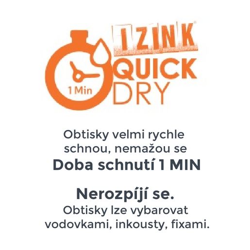 Razítkovací polštářky Izink Quick Dry, sada 12 ks - základní barvy