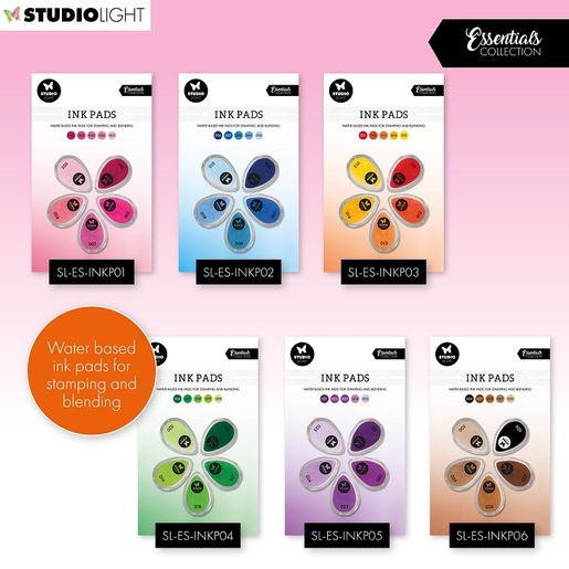 Razítkovací polštářky Studio Light, 5 ks - odstíny fialové
