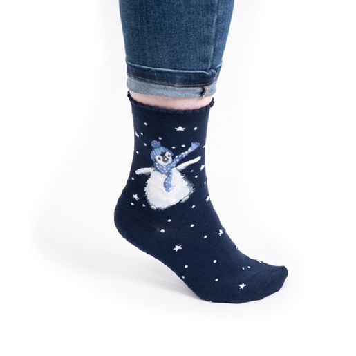 Dámské ponožky Wrendale Designs "Winter Wonderland" - Tučňák, vánoční
